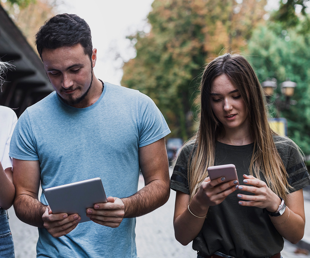 Image of Northwest Arkansas-residents searching internet on their smart devices