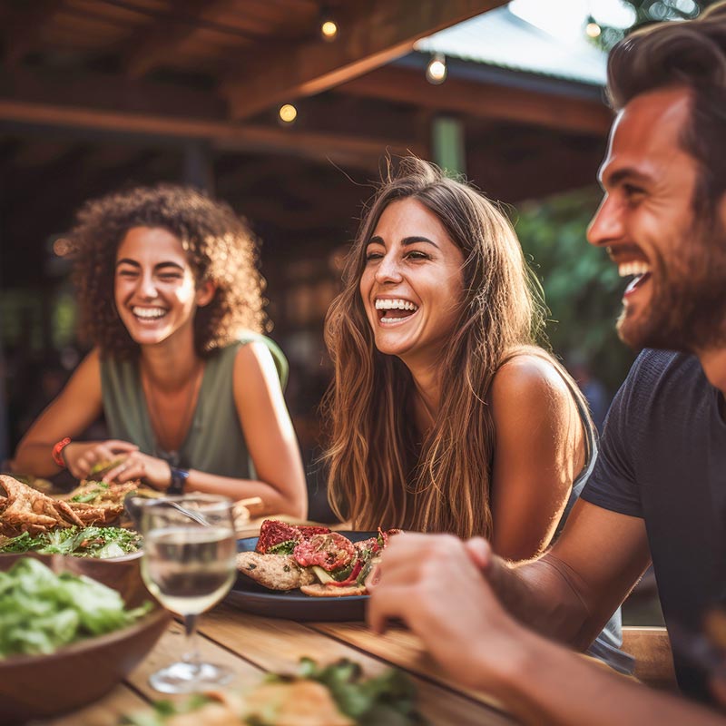 Photo of happy people at a NWA restaurant